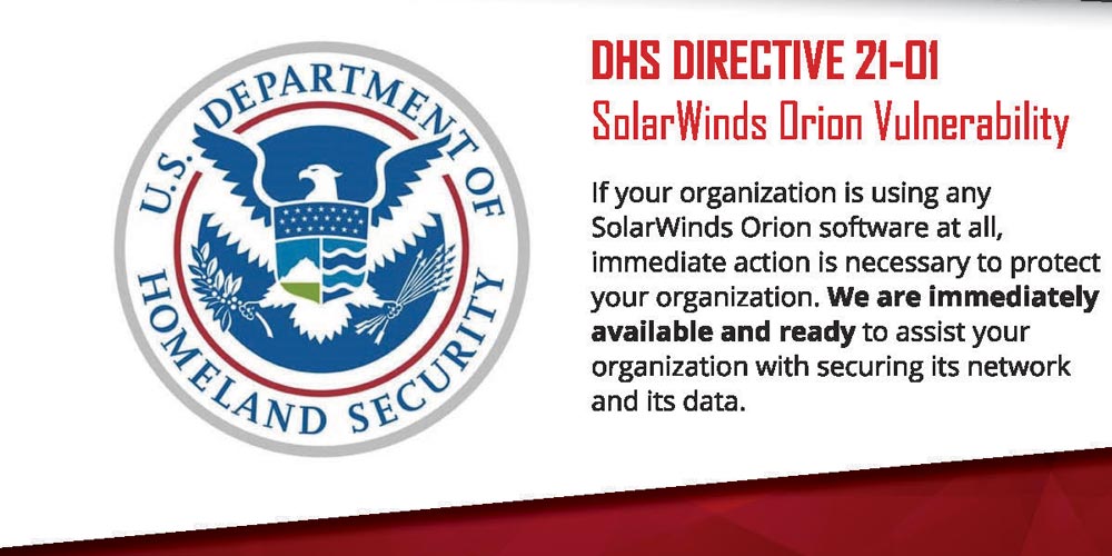 DHS Directive 21-01 – Solarwinds Orion Vulnerability